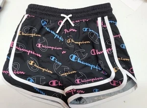 NEW Champion Girls Shorts Black/Blue 5/6 - Picture 1 of 3