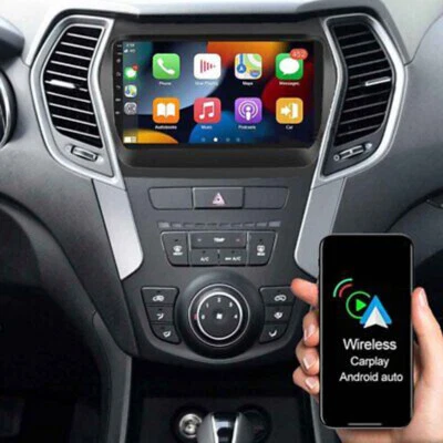 CarPlay Car GPS Stereo Radio For Hyundai Santa Fe IX45 2013-2018 9" Android 13 - Image 1 of 4
