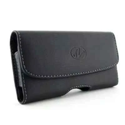 Horizontal Leather Case Belt Loops & Clip Pouch Holster 4.65 x 2.44 x 0.49 inch - Image 1 of 3