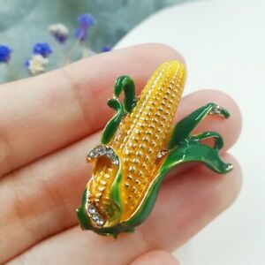 Funny Yellow Corn Brooches For Women Plant Corns Pin Enamel Pin Party Jewelry