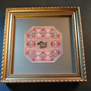 Embroidered Art Professionally Framed Dragon Charm - Picture 1 of 8