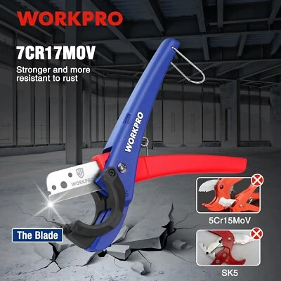 WORKPRO 1/8"-1-5/8" PEX Pipe Cutters 7Cr17MoV Blade Hose Cutter Cutting Capacity - Image 1 of 4