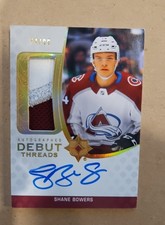 2020-21 UD ULTIMATE COLLECTION DEBUT THREADS AUTO PATCH SHANE BOWERS #ADT-SB /99