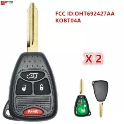 Keyless Entry Remote Control Key 4 Button Fob for CHRYSLER Doge Jeep OHT692427AA Foto 1 de 3