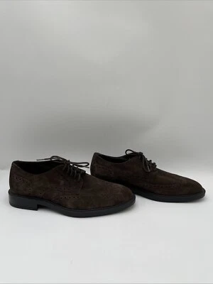 TOD’S Brown Suede 5-Eye Lace Up Round Toe Wingtip Oxfords Men‘s Size 8 - Image 1 of 4