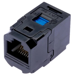 Panduit CC5E88BL Catégorie 5E 1 Port Connecteur Universel Coupleur Module Noir - Photo 1/2