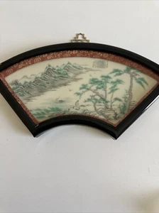 BANICO CHINO KANGXI FAMILLE VERTE PAISAJE PINTADO A MANO MARCADO DECORACIÓN ASIÁTICA RARO - Imagen 1 de 21