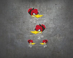 Mrs. Horsepower 4er Set Aufkleber - Aircooled Hot Rod V8 Sticker Autocollant - Bild 1 von 1