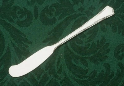 Esparcidor de mantequilla plano individual Greenbrier de Gorham de plata de ley 5 7/8" Foto 1 de 2