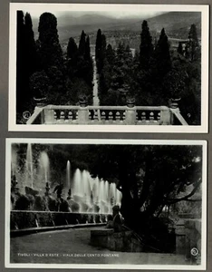 2x Postales de fotos reales TIVOLI: VILLA D’ESTE, sin usar, alrededor de 1920 - Imagen 1 de 4