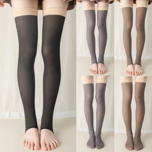 Women Thickened Long Socks Winter Warm Stockings Female Over Knee Thigh High - Picture 1 of 27