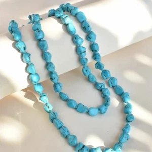 Gorgeous Bohemian Turquoise Y Necklace Necklace - Long Stand or Double Layer - Picture 1 of 5