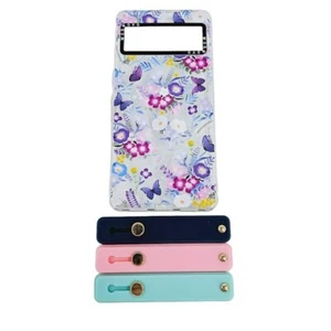 Funda para teléfono Google Pixel 7 Pro transparente púrpura peri flor 3 correas de agarre - Imagen 1 de 9