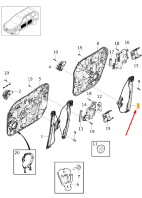 VOLVO XC90 MK2 Rear Left Door Window Regulator 31349760 NEW GENUINE - Image 1 of 2