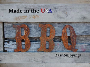 6" BBQ Letter, Western Letter, Metal Letter, Patio Decor, Grill, BBQ Decor-F1004 - Picture 1 of 2