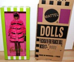 Muñeca Barbie afroamericana FUCSIA 'N FUR FRANCIE 2012 ETIQUETA DORADA + CAJA DE ENVÍO - Imagen 1 de 17