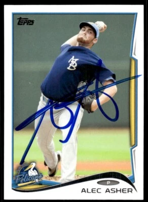 2014 Topps Pro Debut Alec Asher Auto Myrtle Beach Pelicans #123 Signed - Image 1 of 2