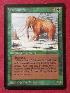 Magic The Gathering BETA WAR MAMMOTH green card MTG LEB - Picture 1 of 2