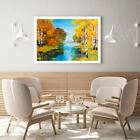 Autumn Tree Forest Oil Painting Print Premium Poster High Quality Choose Sizes