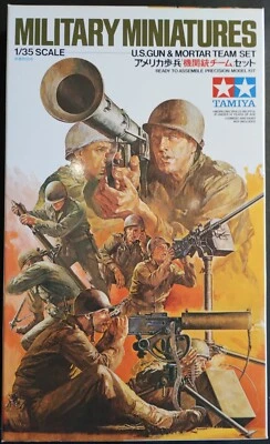 Tamiya N.35086 1/35 US Gun & Mortar Team Set 8 Figure Nuovo Sigillato - Immagine 1 di 3