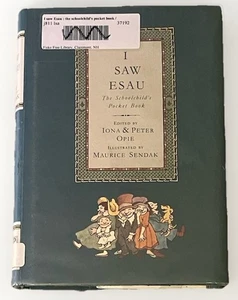 I Saw Esau HC DJ 1992 Sendak, Opie Folk Rhymes Candlewick - Picture 1 of 23