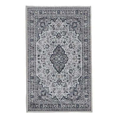 Linon Emerald Barton Woven Microfiber Polyester 2'2"x3'2" Rug in Cream - Image 1 of 4