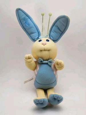 Bunny Bee Xavier Roberts Cabbage Patch Blue Plush Stuffed Animal 1985 Vintage - Image 1 of 4