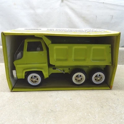 Camión de volteo hidráulico Tonka vintage cabina sobre turbina verde + caja Canadá, 2585 Foto 1 de 4