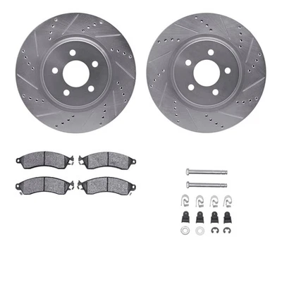 For Ford Mustang 94-04 Brake Kit eLINE Series Drilled & Slotted Front Brake Kit - Imagem 1 de 4