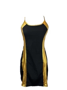 Sports Illustrated Black Gold Tennis Dress Built In Bra Size XS READ Description - Picture 1 of 17