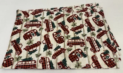 Christmas Camping Trailer Truck Tree Holly Placemats Buffalo Plaid Set of 4 - Image 1 of 3