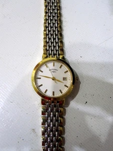 RETRO, ROTARY  Ladies Gold Tone Designer Quartz Watch - Picture 1 of 3
