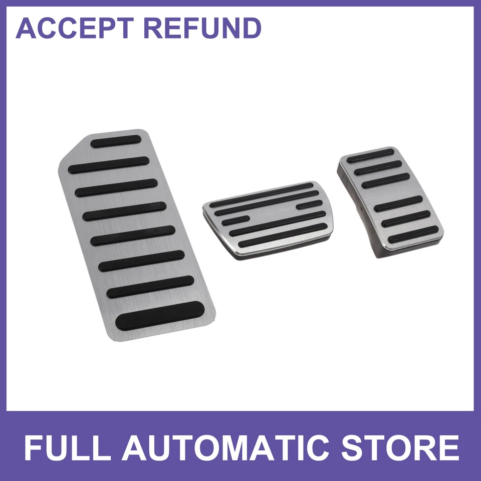 Cubiertas de pedal de acelerador de pie automático 3 piezas para Honda Accord 16-22 tono plateado Foto 1 de 4