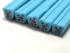 5 x Monster 50mm Polymer Clay Canes Sticks Nail Art Slices Fruit House L8
