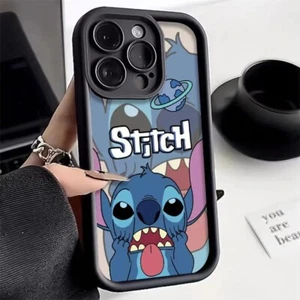 For iPhone Samsung Xiaomi Huawei Honor Cute Cartoon Stitch Back Case Phone Cover - Picture 1 of 9