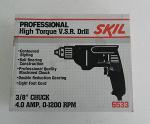 Skill Professional High Torque VSR Drill  #6533  3/8" Corded Drill 4 Amp USA NEW
