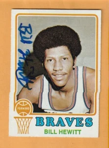 Bill Hewitt Buffalo Braves AUTO Signed 1973-74 Topps USC Trojans Cambridge MA - Imagen 1 de 2