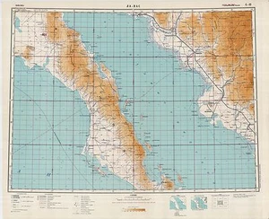 Mapas topográficos militares soviéticos rusos - LA PAZ (México), 1:1 000000, ed. 1950 - Imagen 1 de 4
