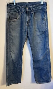 Levis Black Label 569 Jeans Mens 32x34 (33x29.5) Blue Loose Straight 8 Pockets - Picture 1 of 24