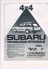 Subaru Werbeanzeige Werbung Subaru "auf italienisch"  NG 