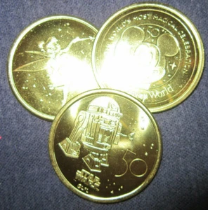 you pick! WDW Walt Disney World 50th anniversary celebration gold coin medallion - Picture 1 of 32