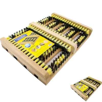 HEAVY DUTY DOUBLE SHOE CLEANER BOOT SCRAPER BRUSH OUTDOOR DOOR MAT WELLINGTON - Image 1 of 4