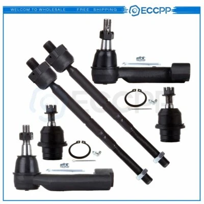 6pcs Front Tie Rod Ends Ball Joints For Ford F-150 Lincoln Navigator 2007-2016 - Image 1 of 4