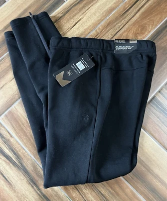 NUEVO CON ETIQUETAS $78 RBX Pantalones deportivos activos negros ajuste cómodo polar cremallera talla pequeña para hombre Foto 1 de 4