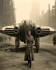 Máquina de fotos Apprehend Futuristic Society 1927 arte de ciencia ficción impresión 8X10 - Imagen 1 de 2