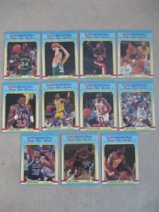 1988-89 FLEER BASKETBALL COMPLETE SET 1-11 SUPER STAR STICKERS CARDS