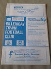 Football Programme - Billericay Town V Walthamstow Avenue 22/10/1977