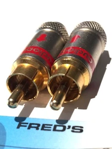 AudioQuest RCA Solder Type Plug Connector Qty 2 AQ  - Picture 1 of 8