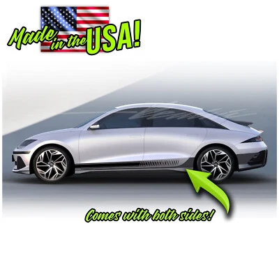 Calcomanías de rayas estroboscópicas laterales para carreras 2 para Hyundai Ioniq 6 2023 en adelante Foto 1 de 2