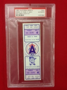 PSA Authentic Rod Carew Full Unused 3000 3000th Hit Ticket - Picture 1 of 3